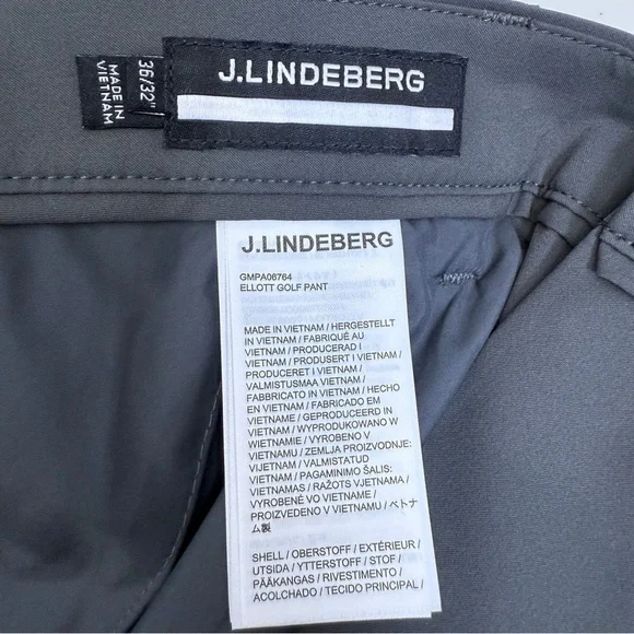 J.Lindeberg Men's Size 36x 32 Volcanic Ash Ellott Pant